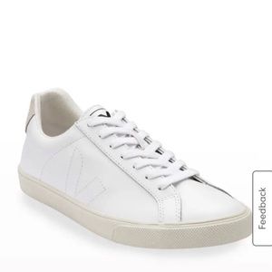 VEJA Esplar White Leather Logo Women’s Sneaker